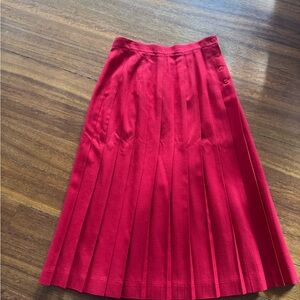Talbots Vibrant Red A-Line Skirt